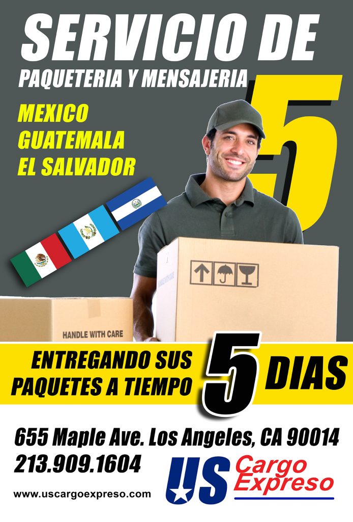 En la compra de una caja - USA Cargo Express El Salvador